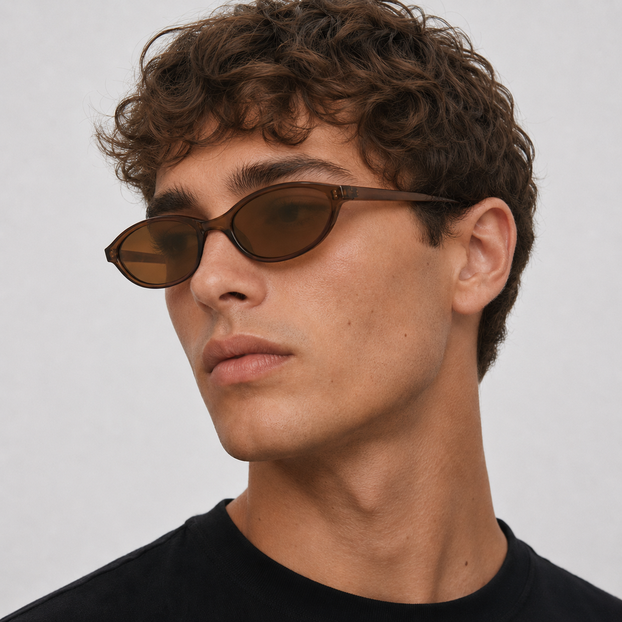 Espresso Oval Sunglasses