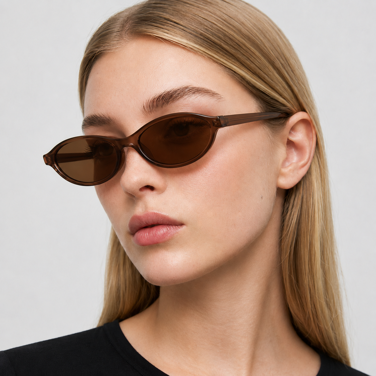 Espresso Oval Sunglasses