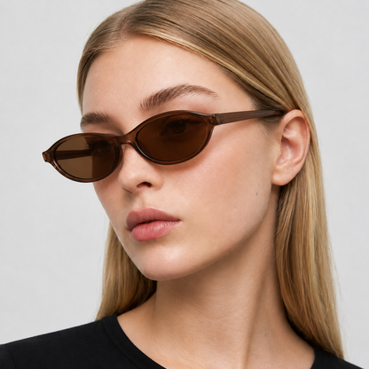 Espresso Oval Sunglasses